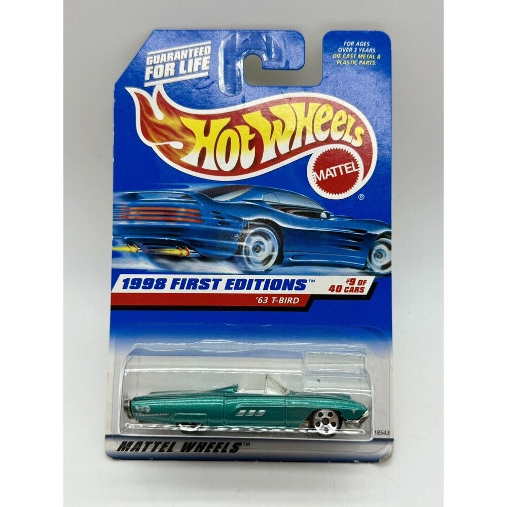 Hot Wheels 1998 First Editions Die Cast Car No. 9 of 40 cars‎ '63 T-Bird No. 644